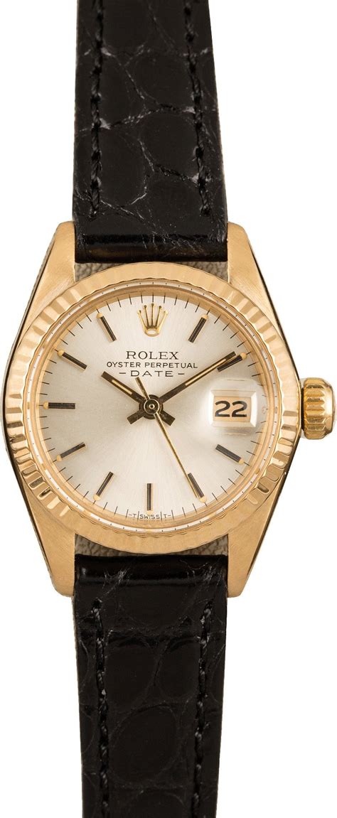 rolex lady datejust strap|vintage Rolex Datejust leather strap.